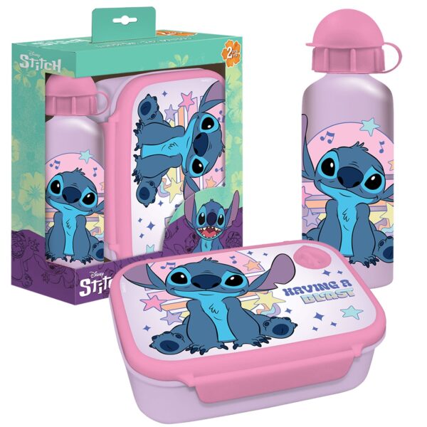 Σετ Φαγητού Disney Stitch φαγητοδοχείο 800ml-παγούρι αλουμινίου 500ml