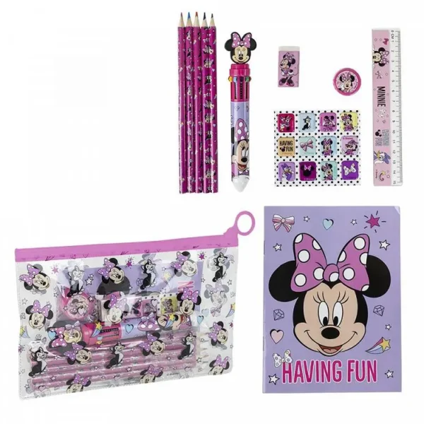 Σούπερ Σχολικό Σετ με 12 Είδη Γραφής DISNEY Minnie Mouse