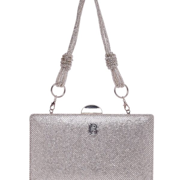 Τσάντα φάκελος clutch CK-6071 - Ασημί