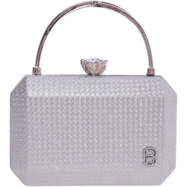 Τσάντα φάκελος clutch CK-6073 - Ασημί